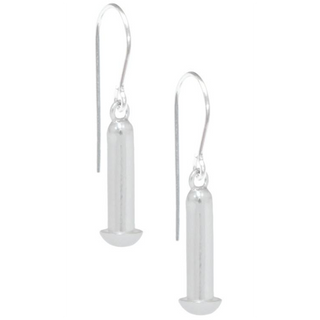 9101.2 | Silver Drop Earrings - 2 Beads