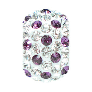 1872 | Sparklies&reg; - White w/ Purple Amethyst Polka Dots