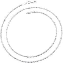 6300-22 | 1.3mm Silver Rope Chain Necklace 22"