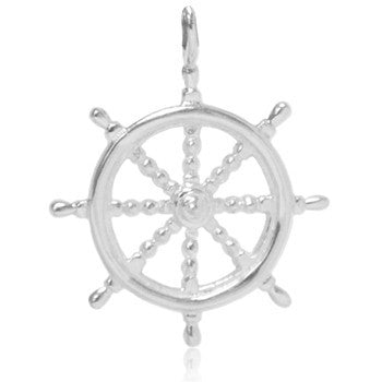 8039 | Sterling Silver Pendant - Nautical Wheel