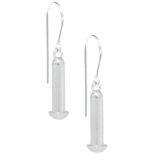 9101.2 | Silver Drop Earrings - 2 Beads
