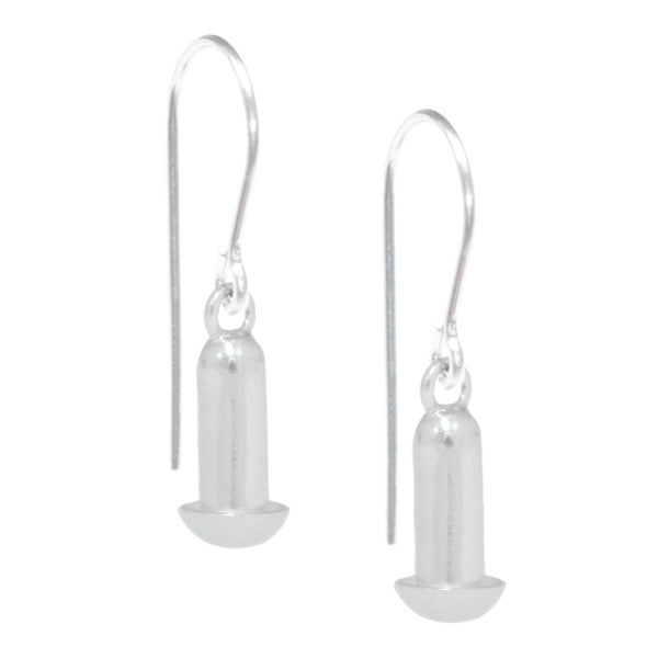 9101.1 | Silver Drop Earrings - 1 Bead