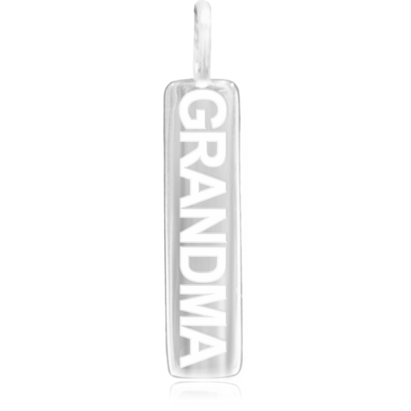 8WB-GRANDMA | Sterling Silver Pendant – Word Bar GRANDMA