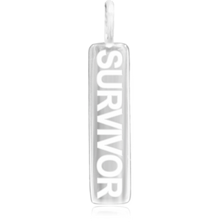 8WB-SURVIVOR | Sterling Silver Pendant – Word Bar SURVIVOR